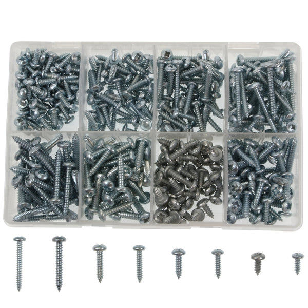 Assorted Large Self-Tapping Screws (Qty 500)