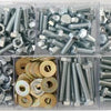 Mixed M8 (BZP) Setscrews,Nuts,Washers (Qty 310) thumbnail 1
