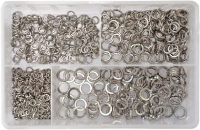 Stainless Steel Spring Washers M5-M10 (Qty 650)