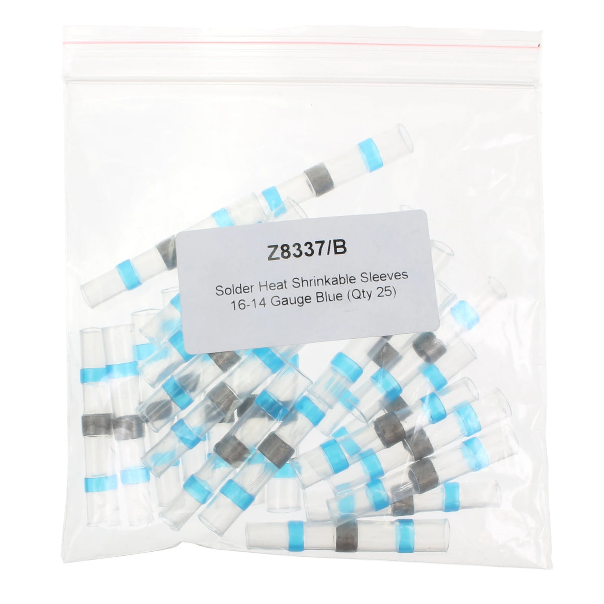 Solder Heat Shrinkable Sleeves 16-14 Gauge Blue (Qty 25)