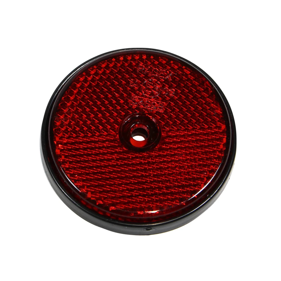 Red Round Reflector 60mm O/D with 5mm Hole – Greenred Spares