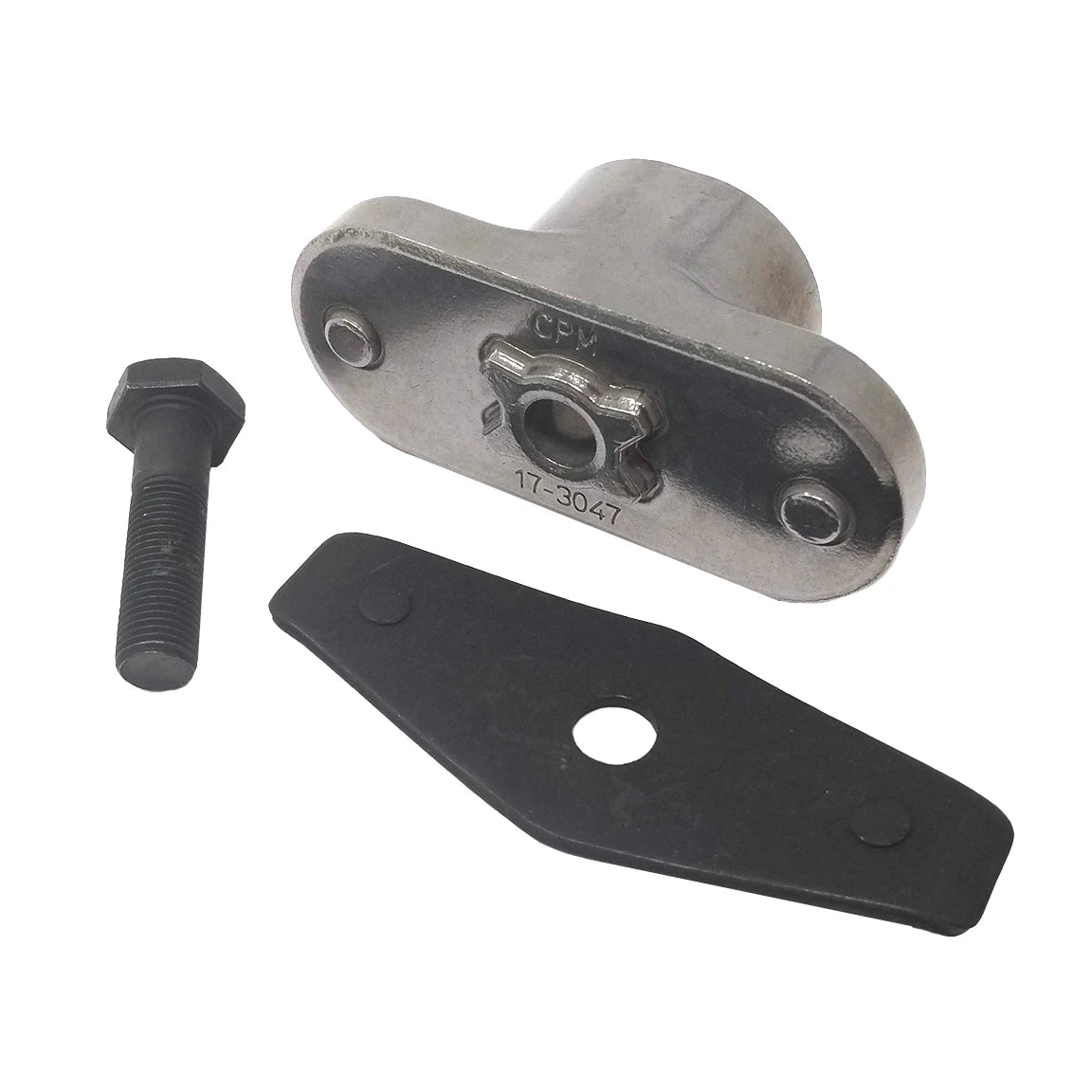 Blade Adaptor Kit fits MTD 40PO, 40PB, 46PO, 46SPT, NC51, 48P, 48PO, 51T, 508N, 53SPK, 53SBP. Includes blade adaptor, blade bell support & bolt.