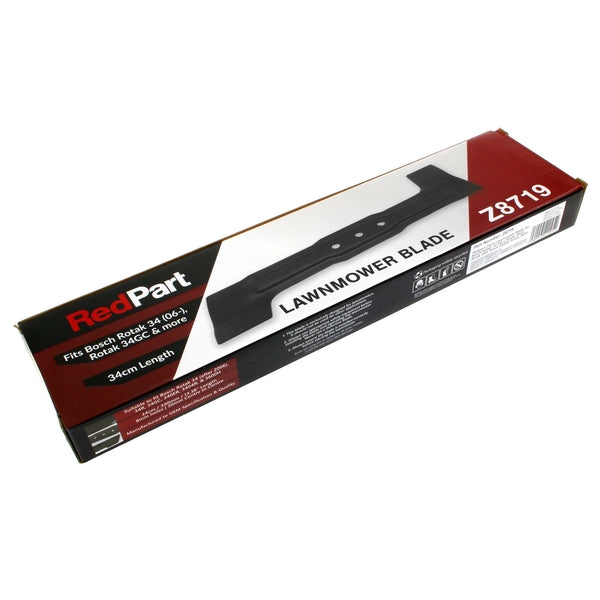 Lawnmower Blade Fits Bosch Rotak 34 (2006 onwards) | Length: 340mm (34cm) | Replaces: F016L65157