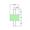 Rubber Mount Male/Male 50 x 35mm M10 Thread thumbnail 2