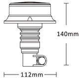 VisionRed Ultra Low Profile Amber LED Beacon Flexible