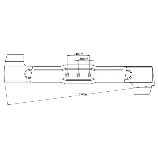 Lawnmower Blade Fits Bosch Rotak 36, 37 | Length: 370mm | Replaces: F016L65400