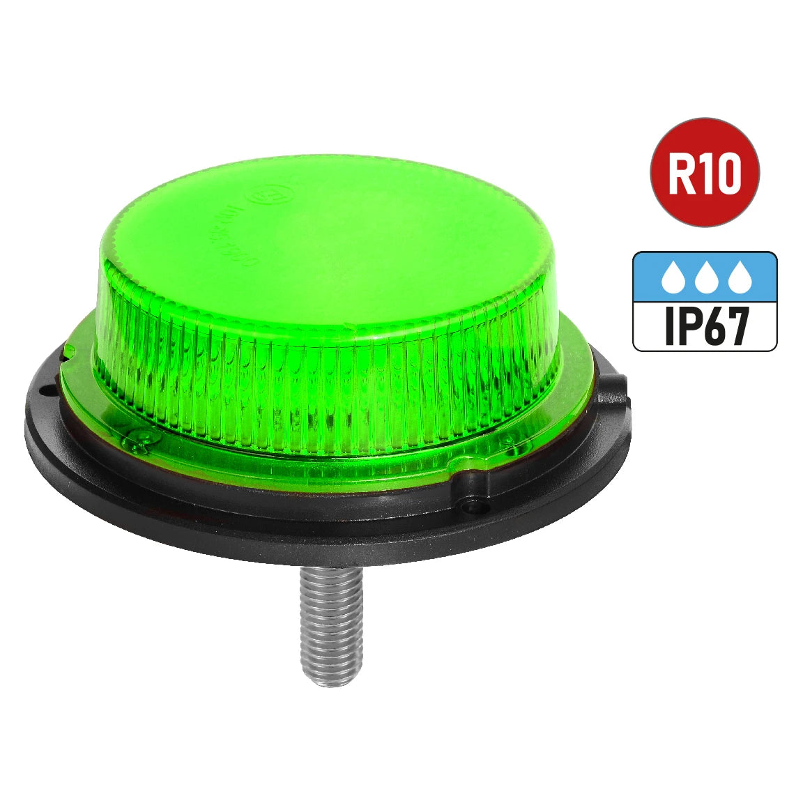 Vision Red Eco Single Bolt LED Beacon - GREEN