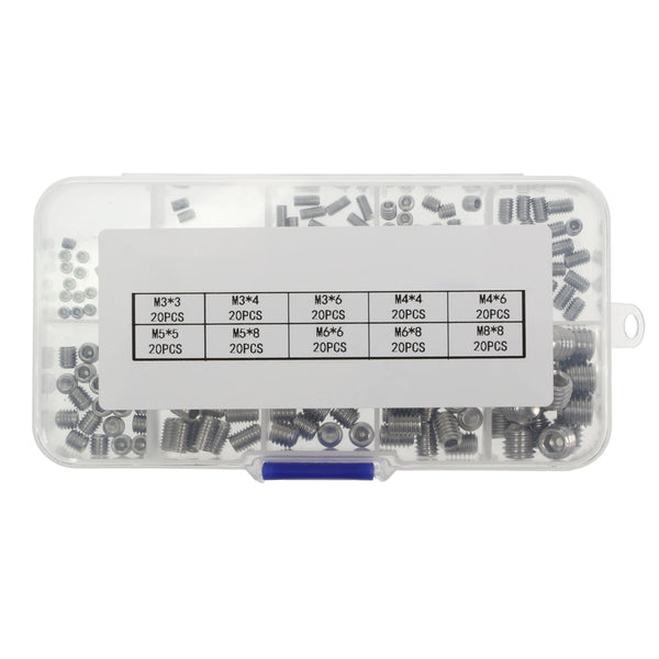 M3 - M8 Assorted Mini Grub Screws (200pcs)