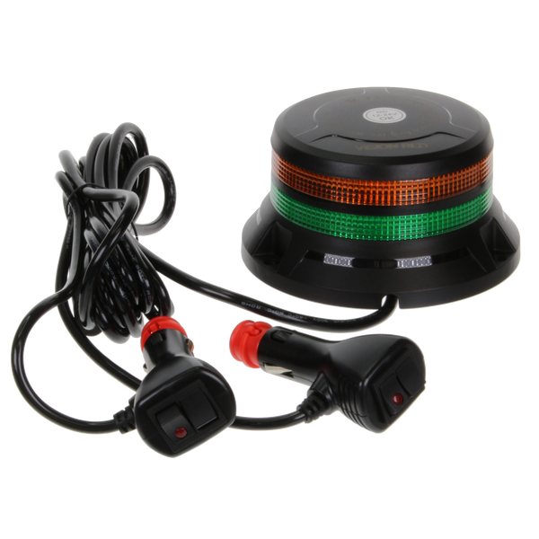 Vision Red Dual Lens Magnetic LED Beacon - Amber/Green