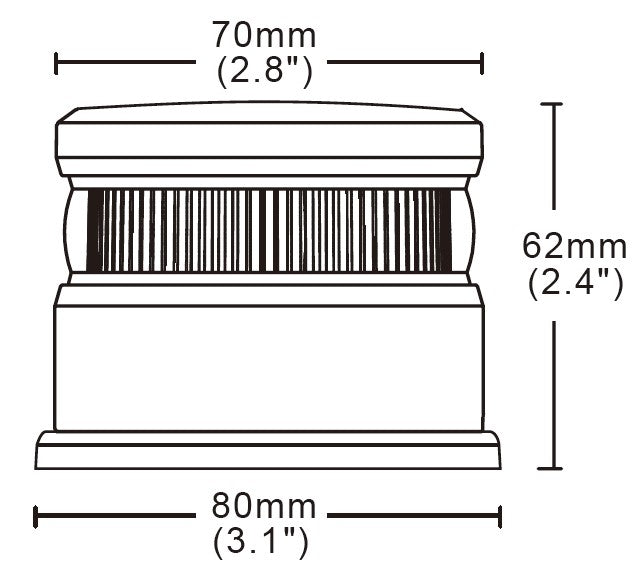 VisionRed Rechargeable Beacon / Warning Light - V16 Compliant