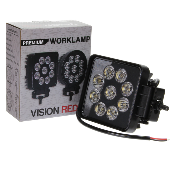 Premium Visionred Worklamp IP68K 36 Watt | Square