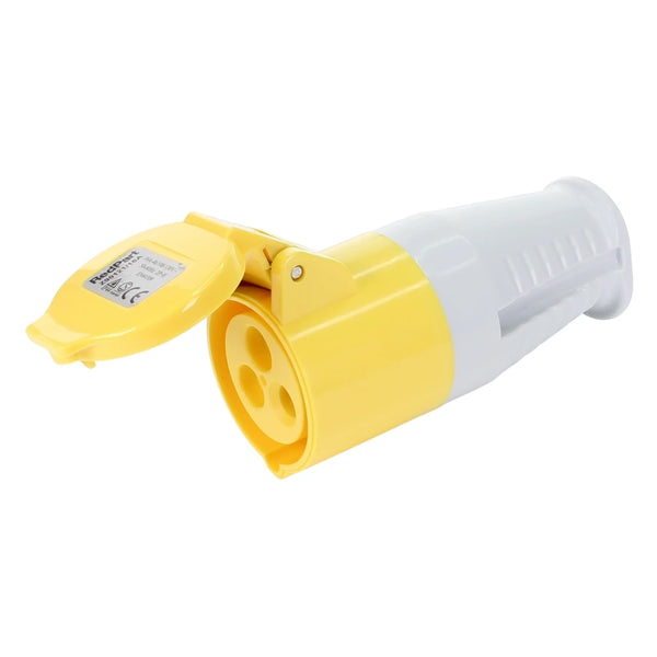 110V 16 Amp (Yellow) Coupler Trailer Socket