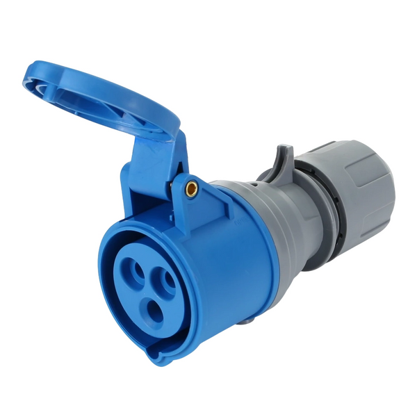 240V 16 Amp (Blue) Coupler Trailing Socket - Twist Lock