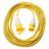 110V 16Amp (Yellow) 2.5mm 14M Extension Lead thumbnail 1