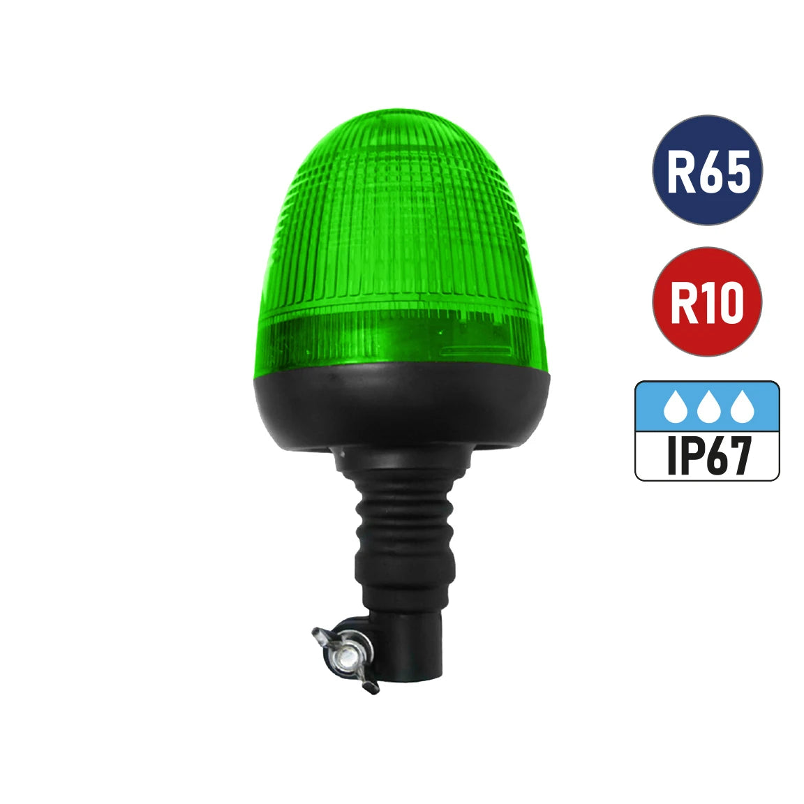 Flexible Base 12/24V Green LED Beacon