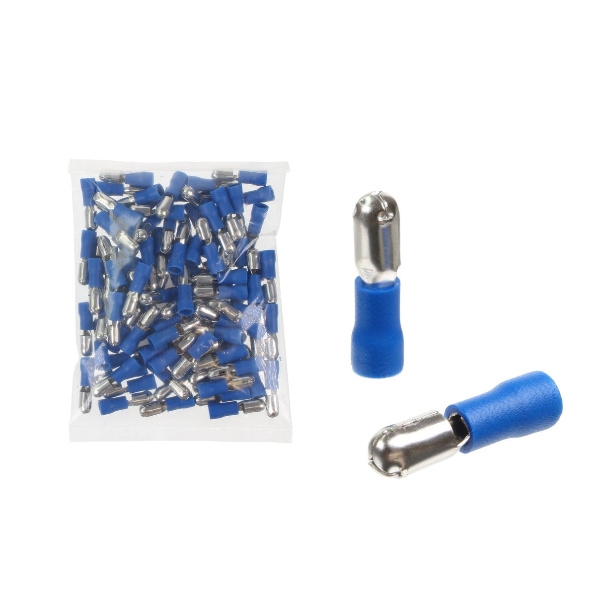 Blue Male Bullet Terminal 5mm Qty 100