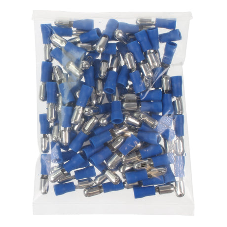 Blue Male Bullet Terminal 5mm Qty 100