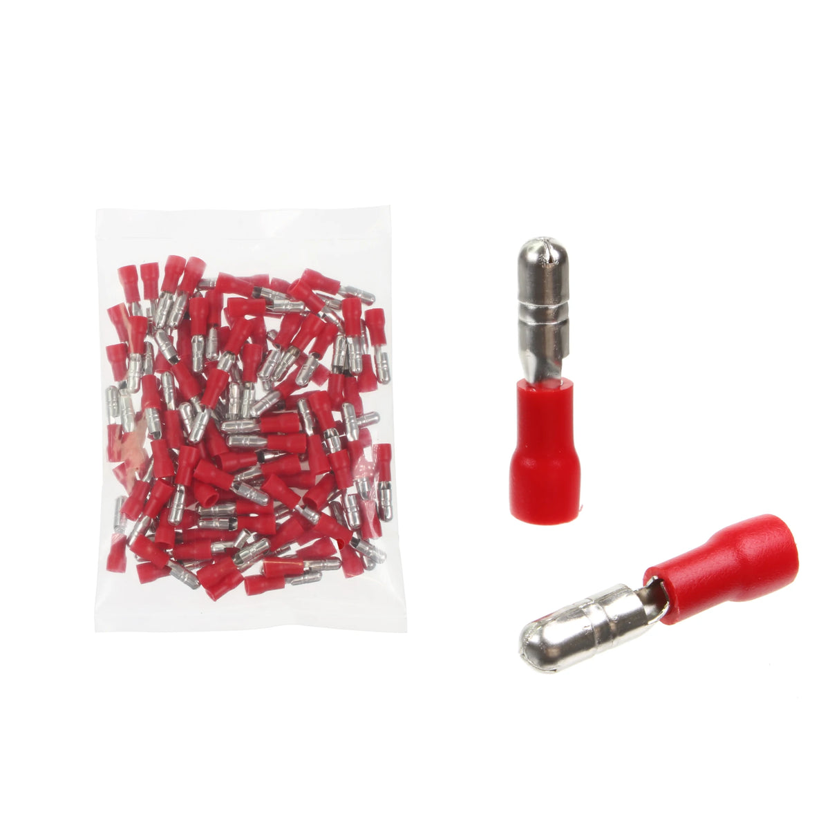 Red Male Bullet Terminal 4mm Qty 100