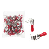 Red Piggyback Terminal 6.3mm Qty 100