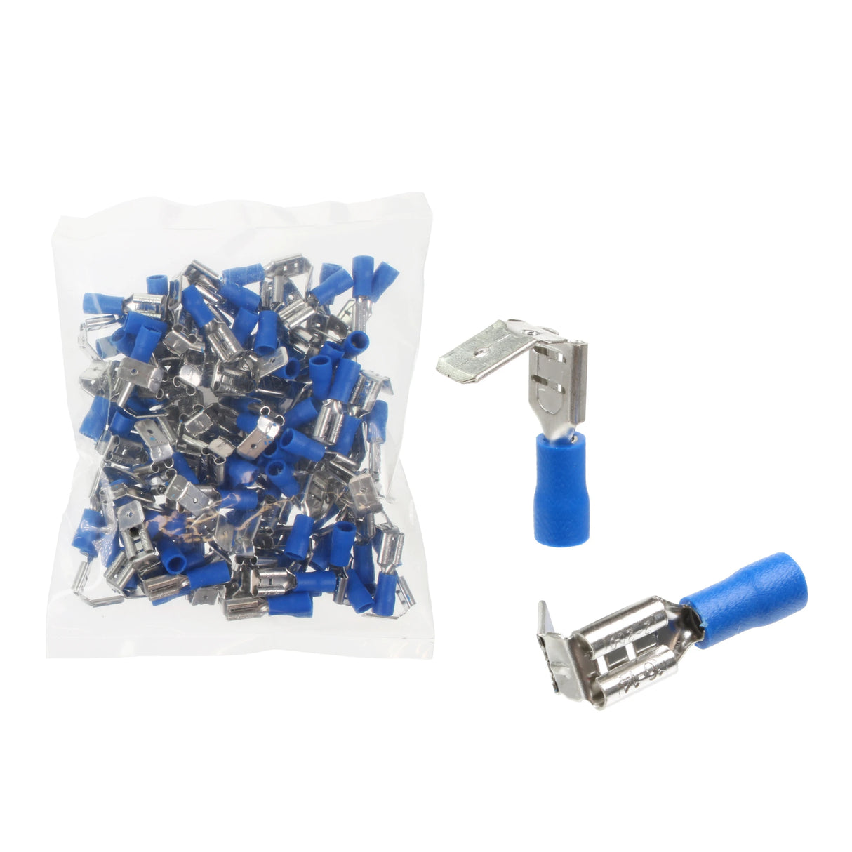 Blue Piggyback Terminal 6.3mm Qty 100