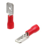 Red Male Tab Terminal 6.3mm Qty 100