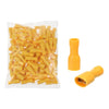 Yellow Female Insulated Spade Terminal Qty 100 thumbnail 1