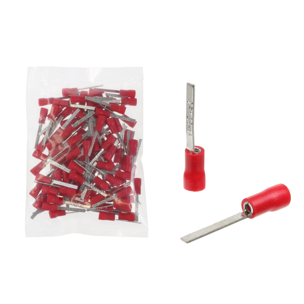 Red Blade Terminal 18.4x2.3mm Qty 100pcs