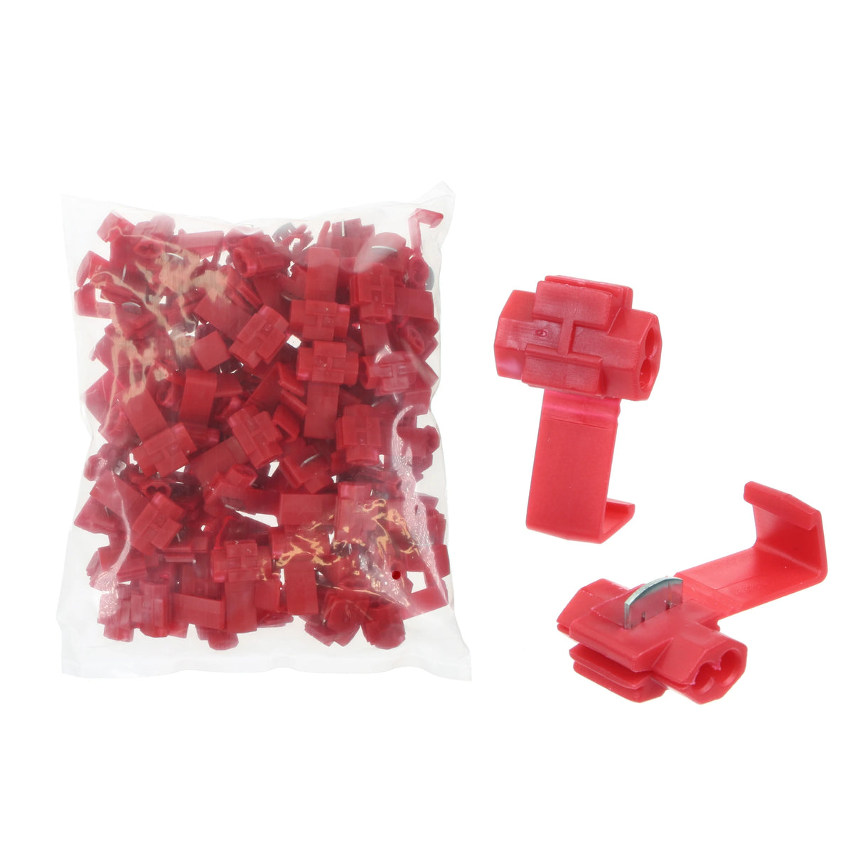 Red Scotch Lock / Snap Locks Low Voltage Cable Connectors Terminals Qty 100