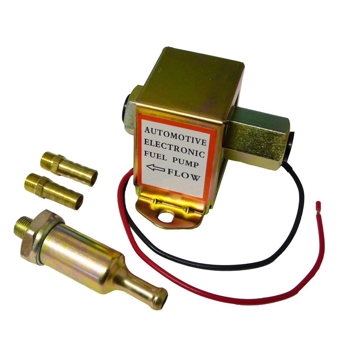 24V Electric Fuel Pump fits all Carburettor equipped cars, vans and light trucks. 4-6 PSI. 140 L/H Flow Rate