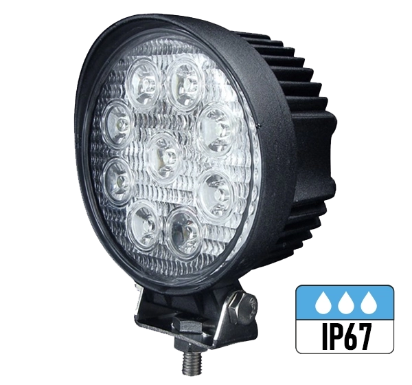 VisionRed IP67 LED Worklamp (Round 27 Watt)