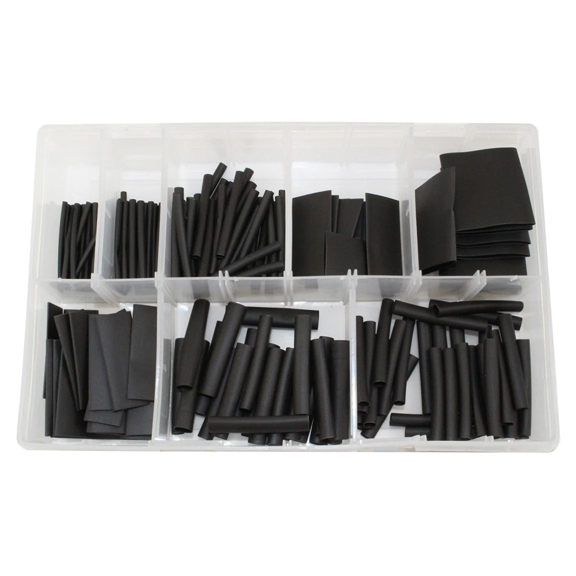 Assorted BLACK Heatshrink Tubings (Qty 360)