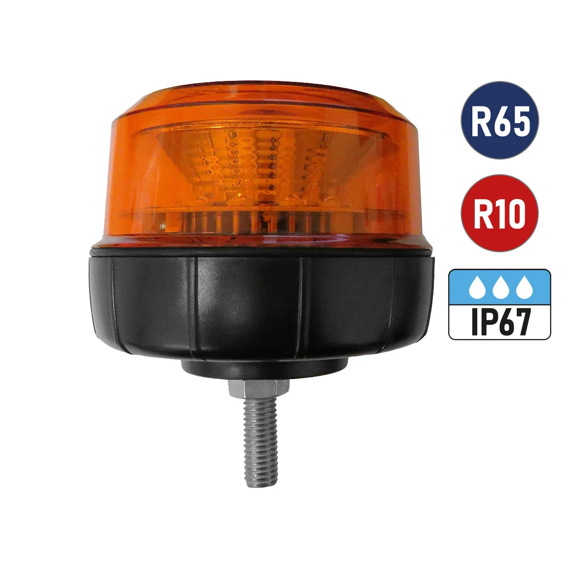 Vision Red 'Vivid' 12-24V Single Bolt Compact Beacon