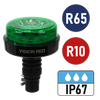 Vision Red 'Vivid' 12-24V Flexible Stem Compact Beacon with Green Lens thumbnail 1