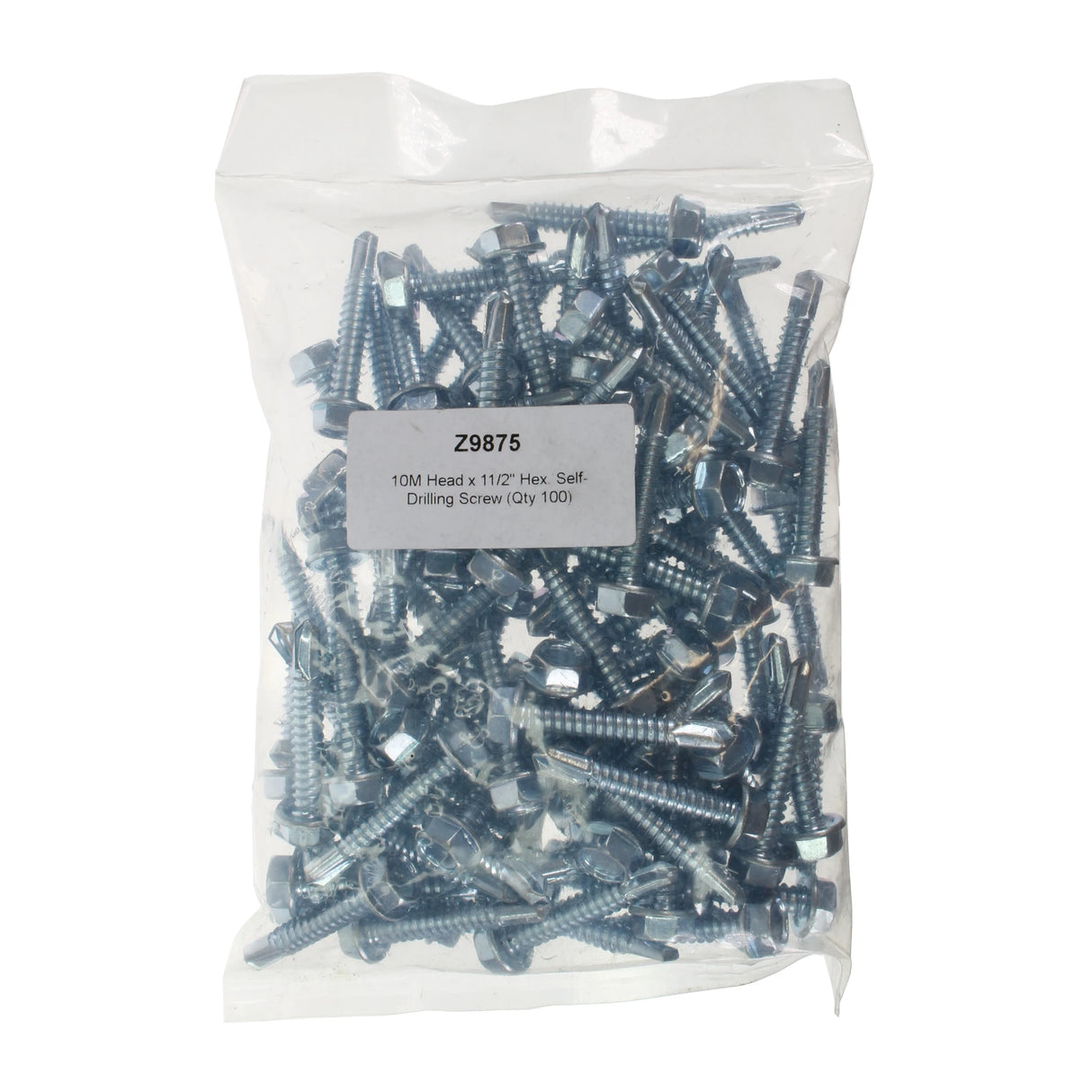 10M Head x 11/2" Hex. Self-Drilling Screw (Qty 100)