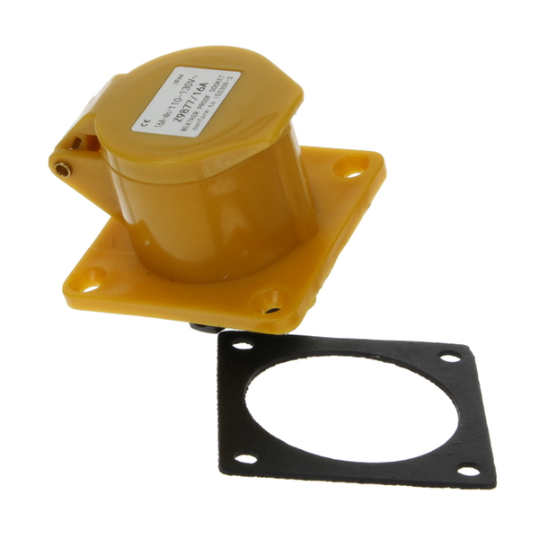 16A Panel Socket 110V Yellow