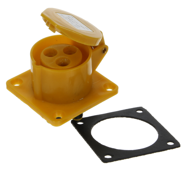 16A Panel Socket 110V Yellow