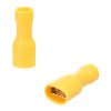 Yellow Female Insulated Spade Terminal Qty 100